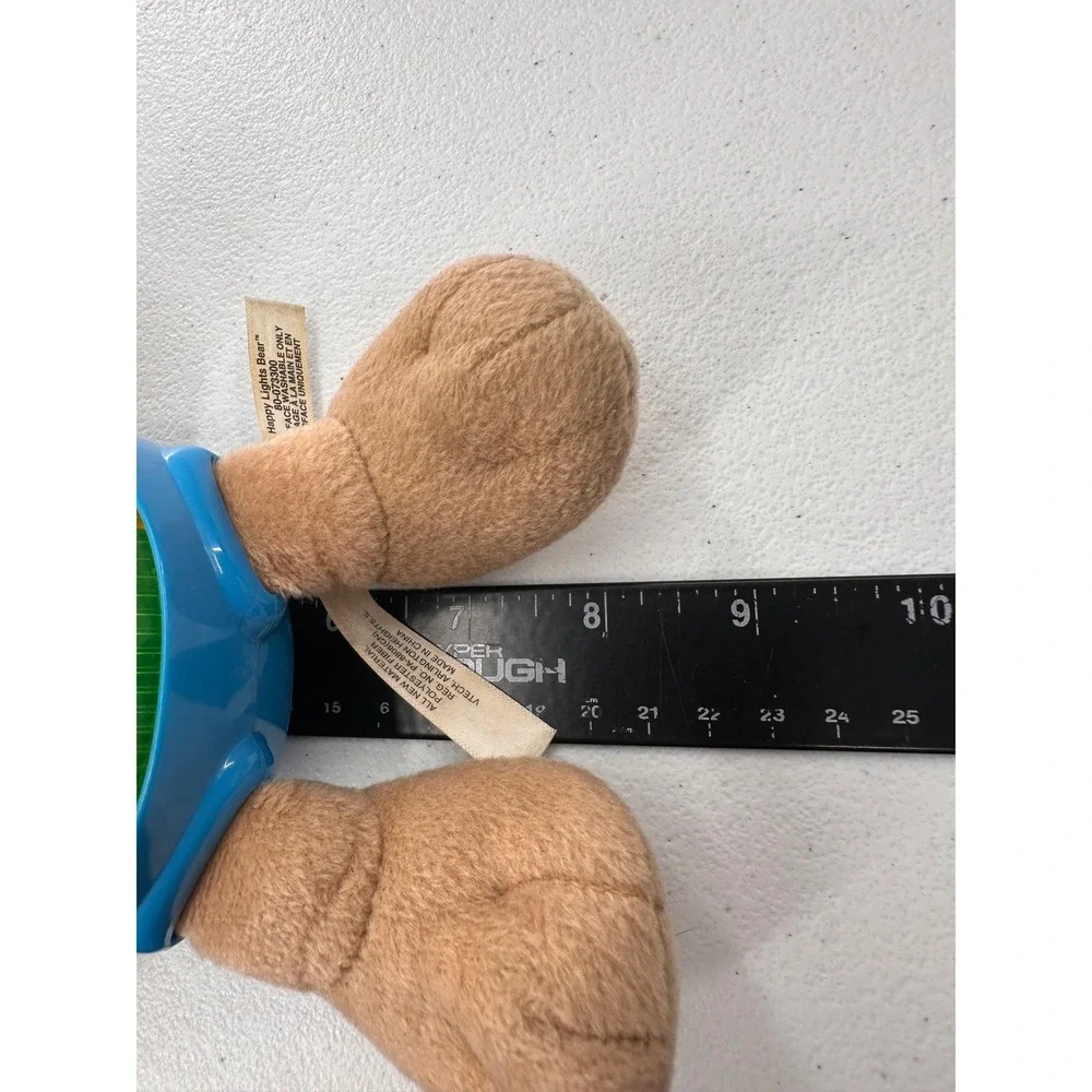 VTech Happy Lights Bear Plush Musical Stuffed Animal Toy Brown Blue 7 in Nursery